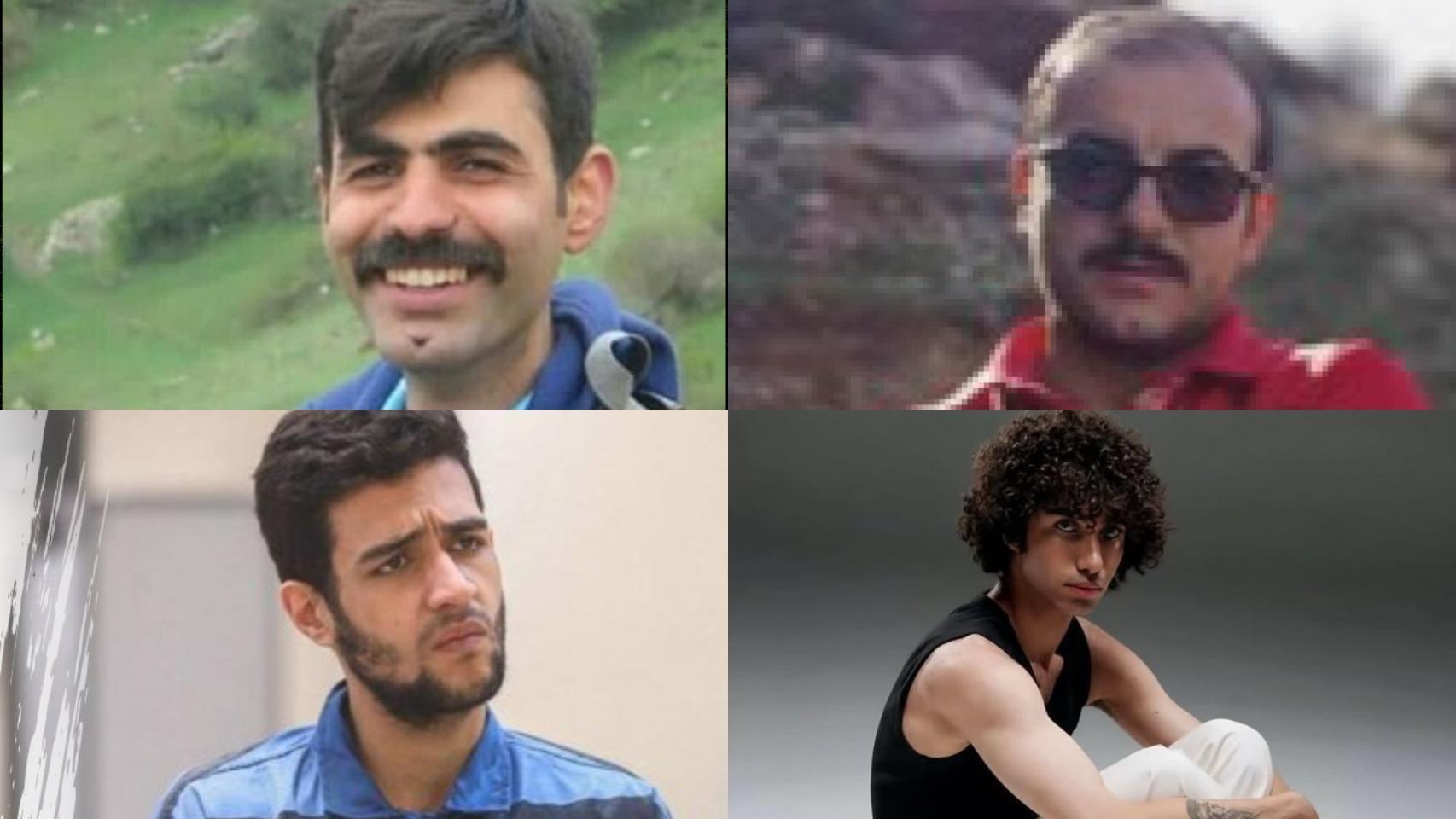 Arriba a la izquierda: Babak Alipour; arriba a la derecha: Pouya Ghobadi; abajo a la izquierda: Amirali Mirjafari y abajo a la derecha: Amirhossein Hatami