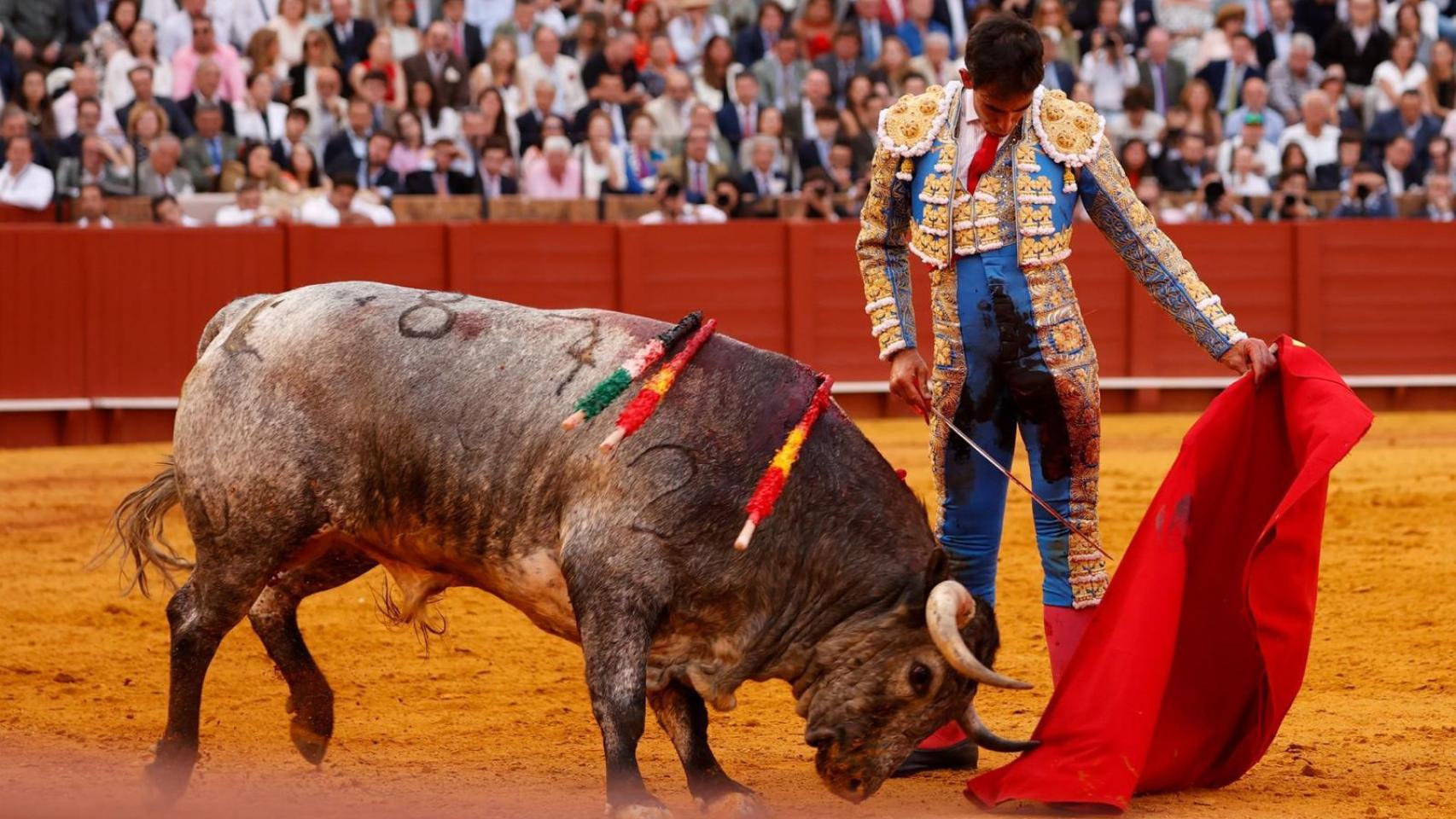 Jiménez Fortes toreando al natural en Sevilla.