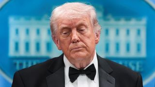 El presidente de Estados Unidos, Donald Trump, durante la rueda de prensa en la Casa Blanca tras el tiroteo ocurrido durante la cena anual de la Asociación de Corresponsales de la Casa Blanca.