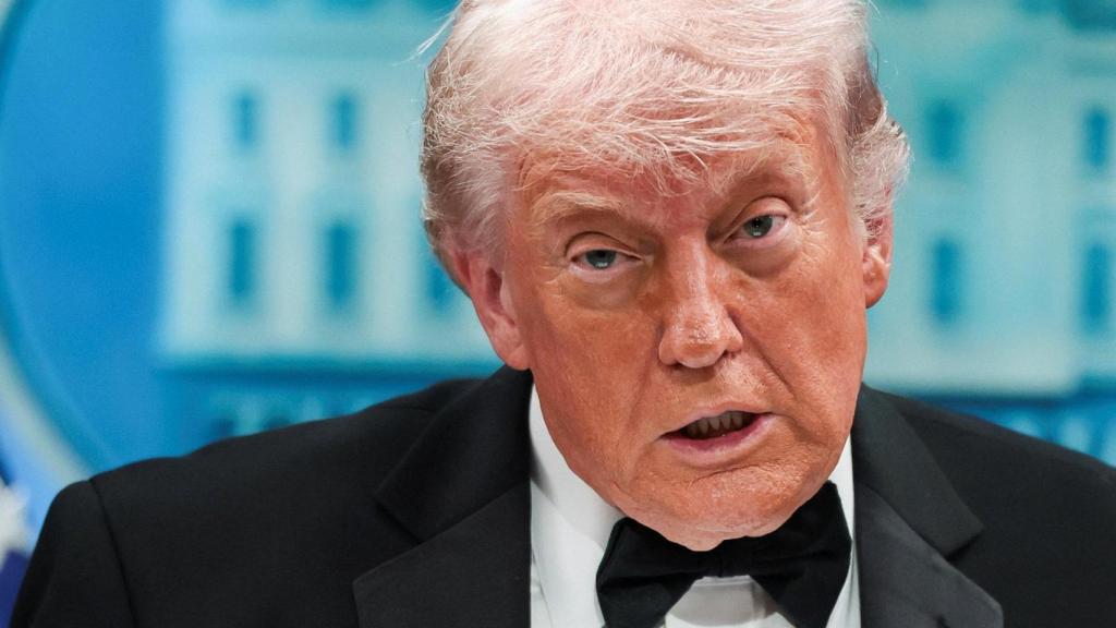 El presidente de EEUU, Donald Trump, este domingo.