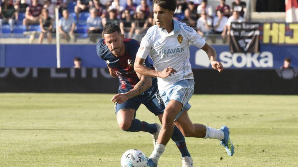 Óscar Sielva y Larios, durante el Huesca - Real Zaragoza