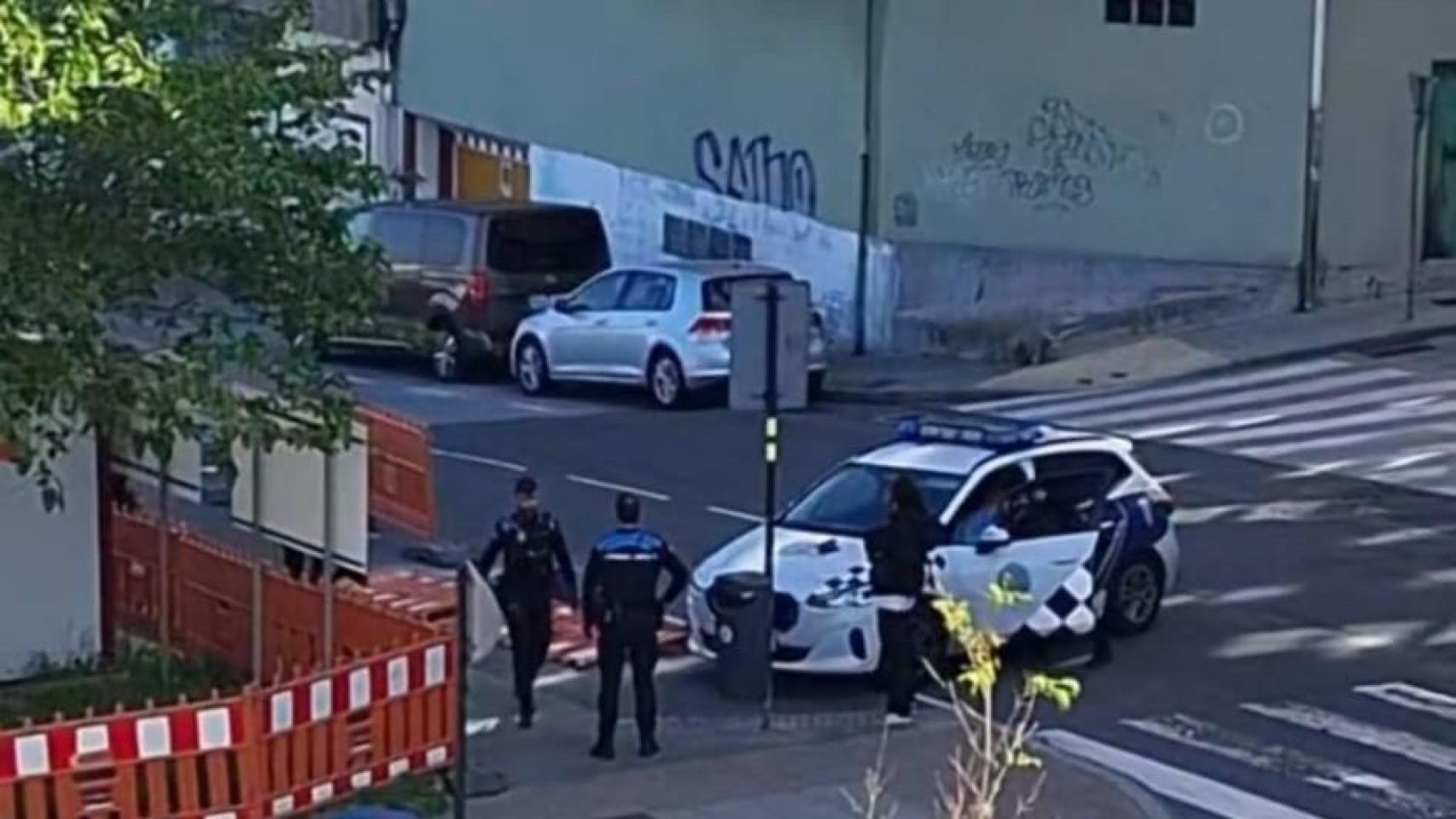 Intervención policial en Labañou.