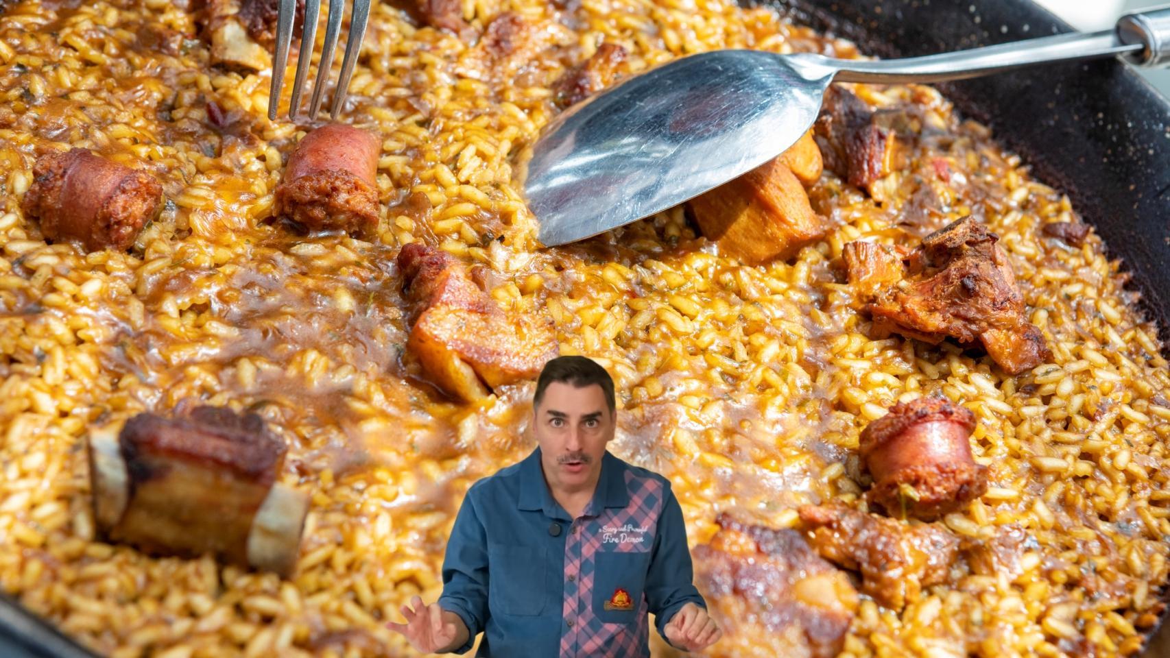 Jordi Roca, 47 años, chef, en un montaje de El Español