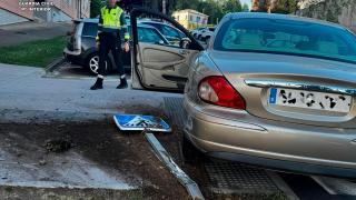 Coche del detenido en Oleiros (A Coruña)