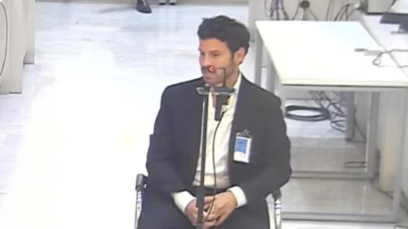 Willy Bárcenas durante su declaración como testigo en la Audiencia Nacional.