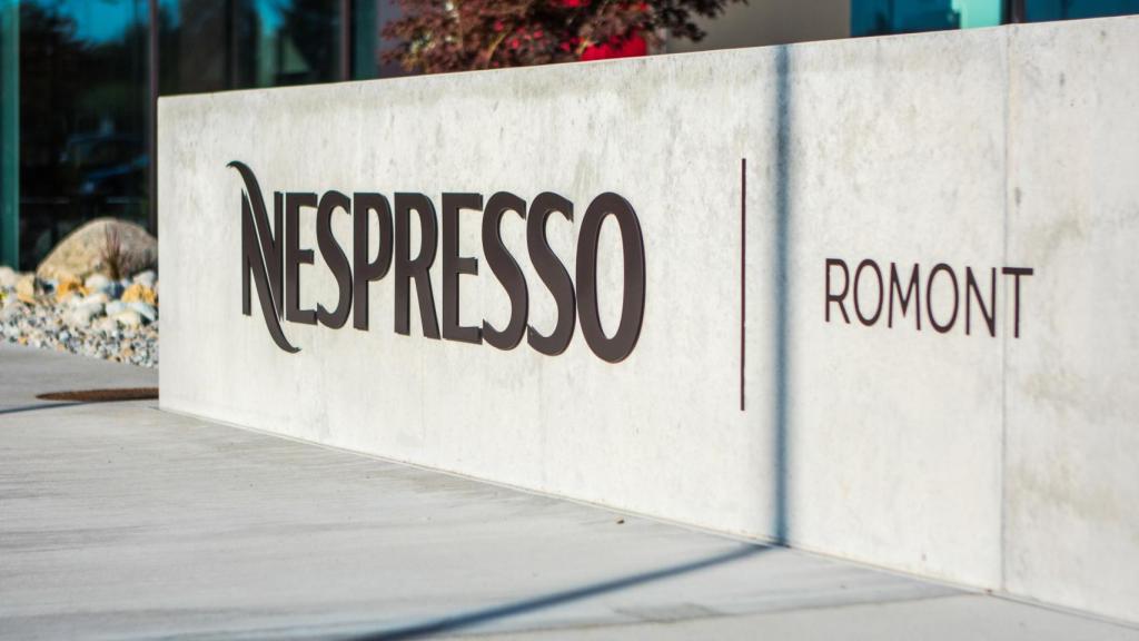Entrada a las oficinas de Nespresso en Romont.