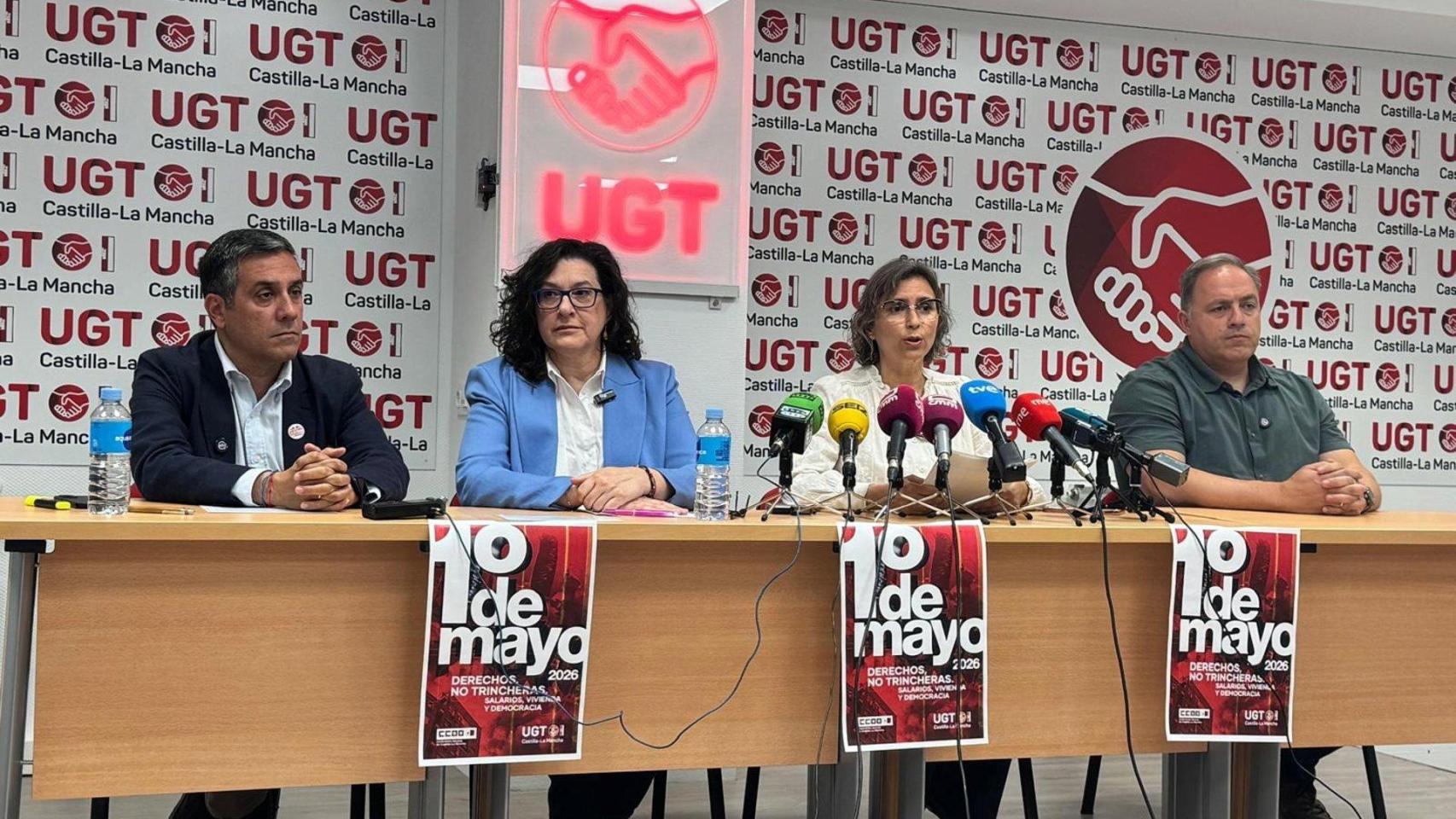 UGT y CCOO han presentado los actos del 1 de mayo en Castilla-La Mancha