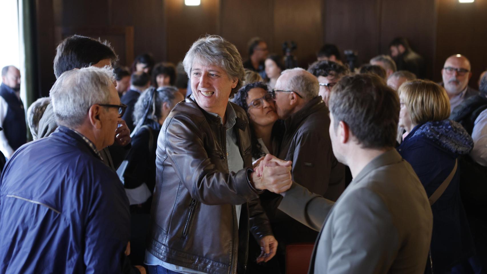 El secretario general del PSOE de Castilla y León, Carlos Martínez, durante la toma de posesión de Javier Antón como nuevo alcalde de Soria, este lunes