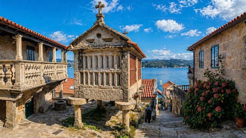 Combarro, parroquia del municipio de Poio, en la provincia de Pontevedra (Galicia).