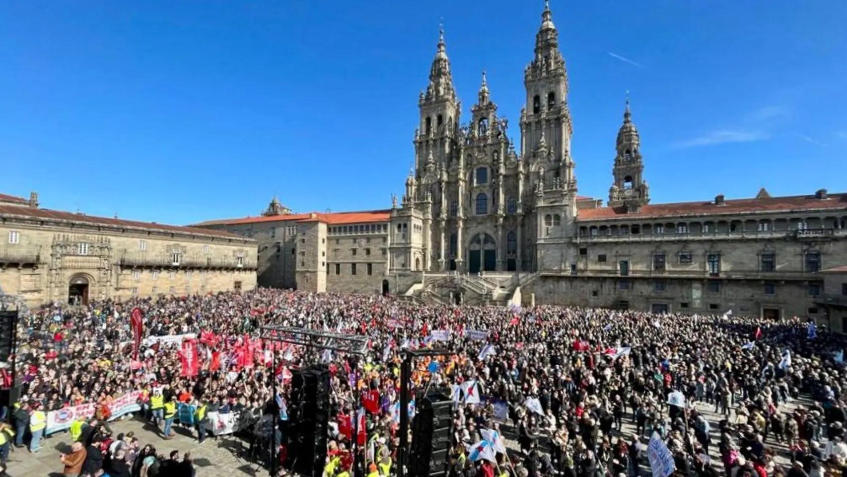 Manifestación en Santiago 