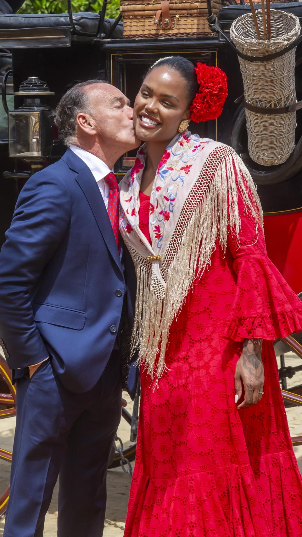 Pepín Liria y su nueva pareja, Drágana.