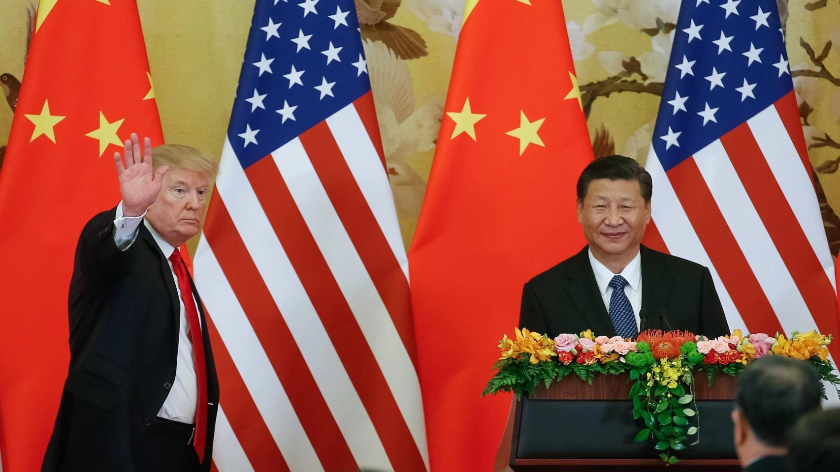 Imagen de archivo del presidente de los Estados Unidos, Donald J. Trump, y el presidente chino, Xi Jinping.