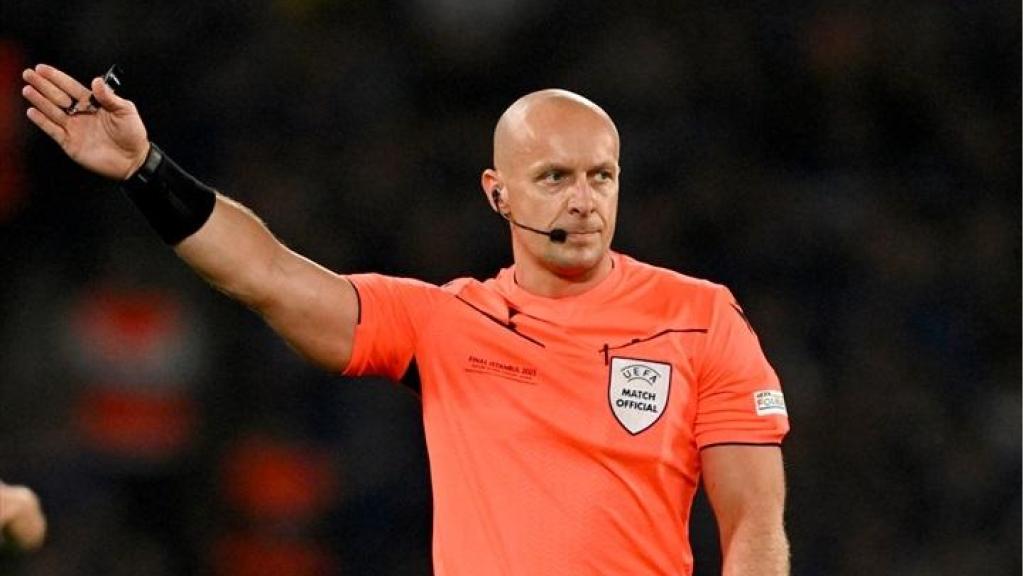 Marciniak, en un partido de la Champions League