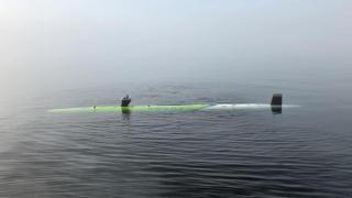 Dron submarino en inmersión