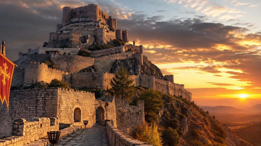 El castillo de Morella en la provincia de Castellón.