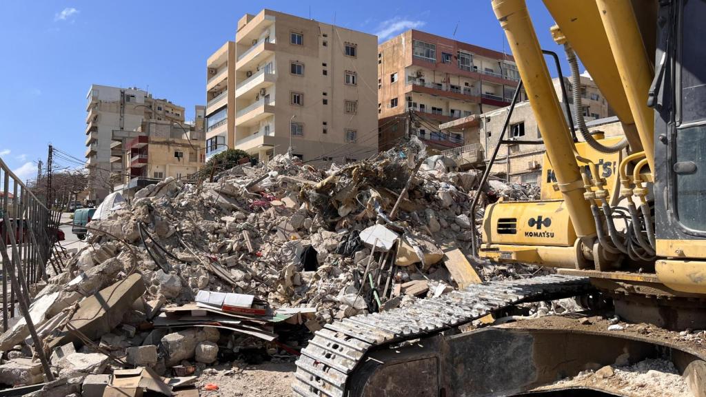 Los restos de los edificios destruidos en el ataque en Tiro.