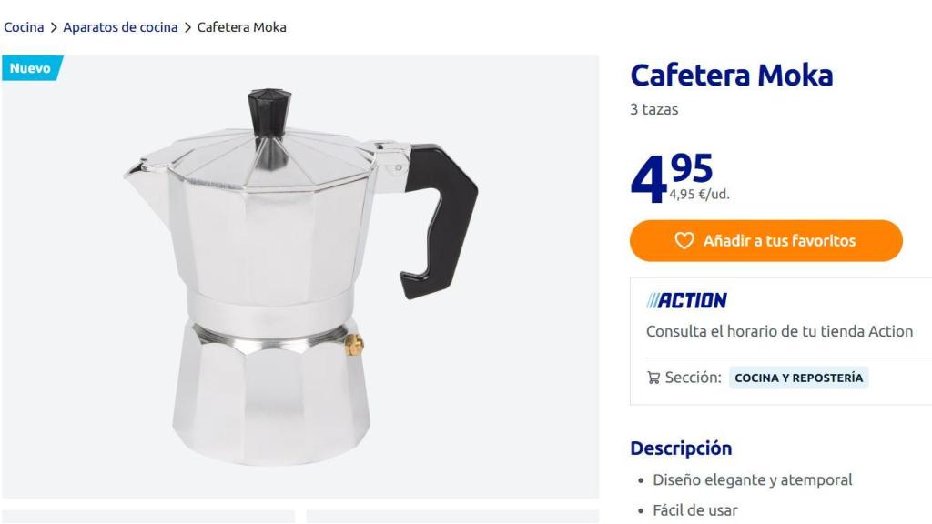 Cafetera Moka.