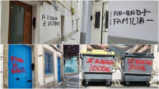 Imágenes de inmuebles vandalizados