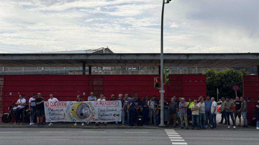 Imagen de la concentración de este martes en Vigo