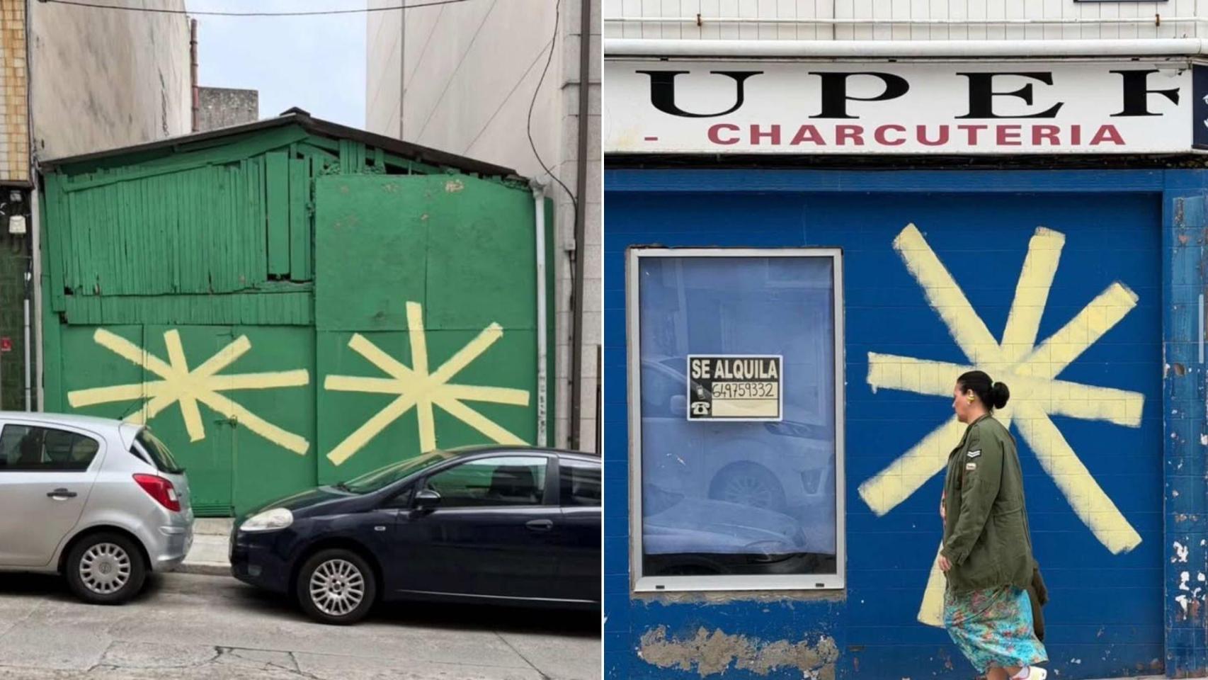 Algunos de los últimos asteriscos que han aparecido en A Coruña.