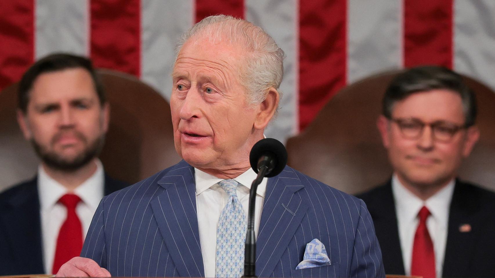 El rey Carlos de Reino Unido se dirige a una sesión conjunta del Congreso de EEUU.