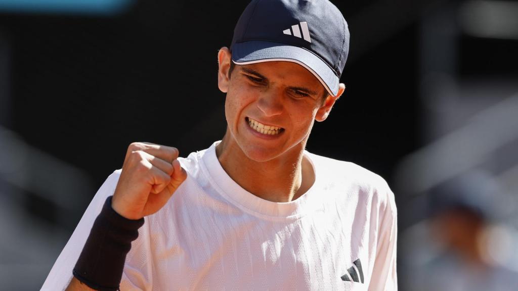 Rafa Jódar aprieta el puño en el Mutua Madrid Open.