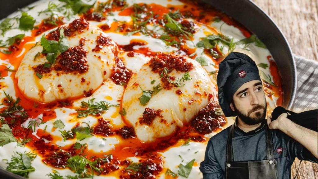 Pablo Suárez, cocinero, en un montaje de El Español