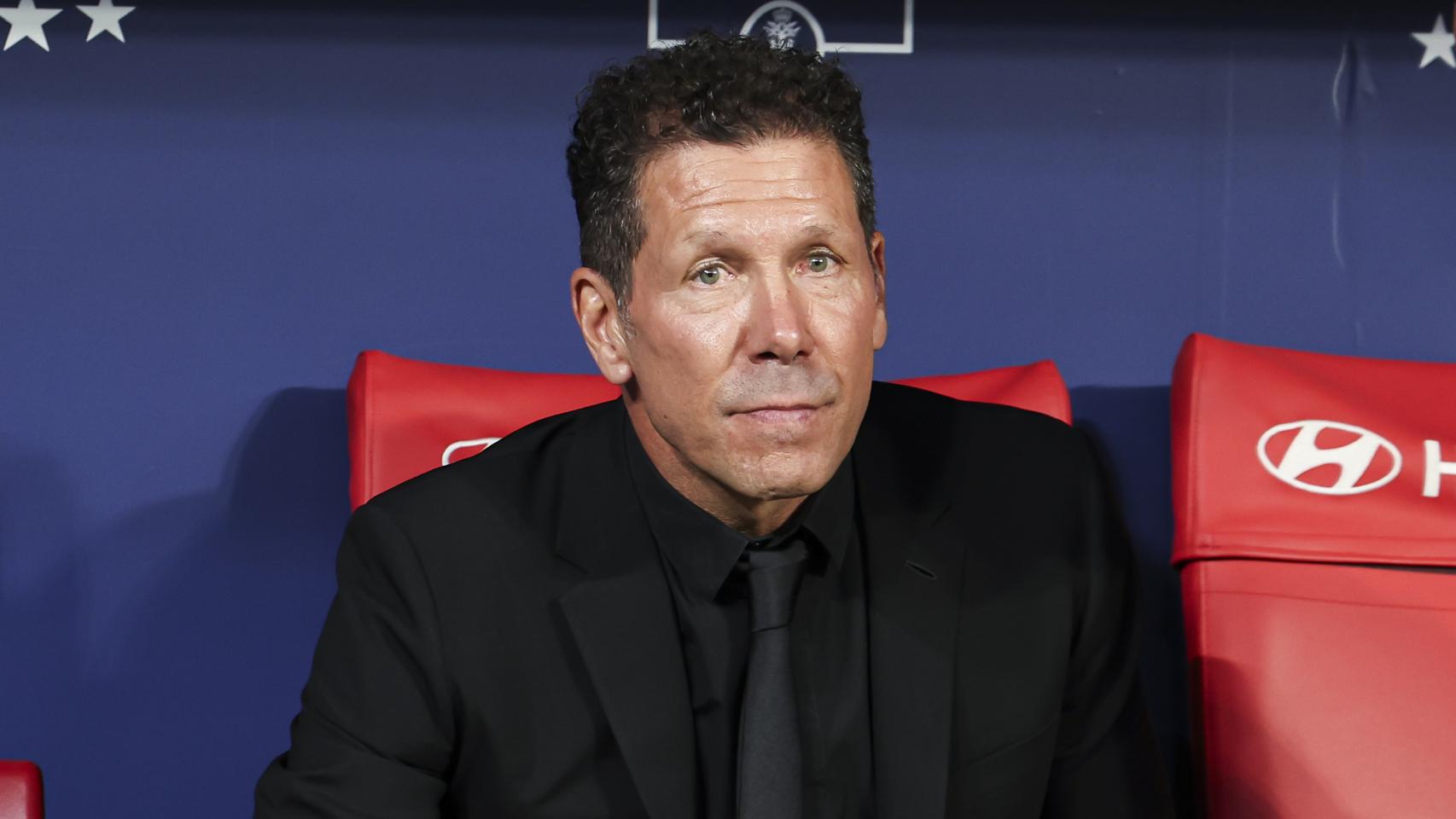 Diego Simeone, en el banquillo del Atlético de Madrid