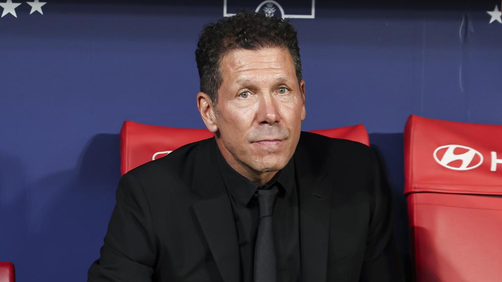 Diego Simeone, en el banquillo del Atlético de Madrid
