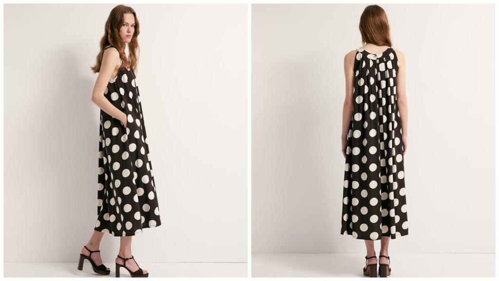 Vestido evasé estampado. Ref. 58362104554