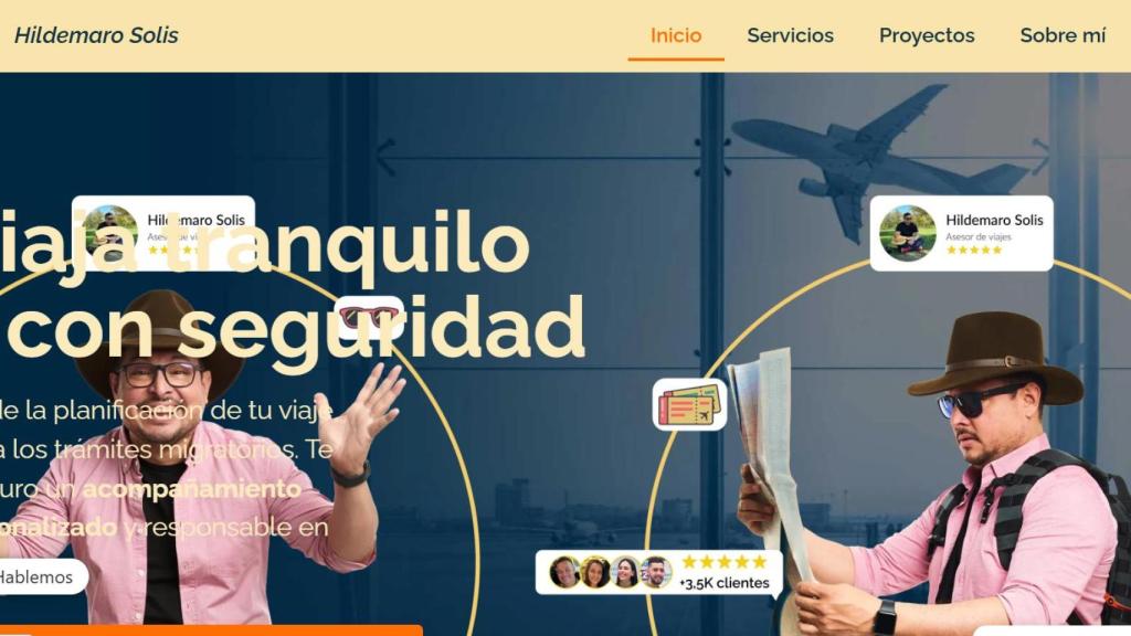 Web de trámites de migración.