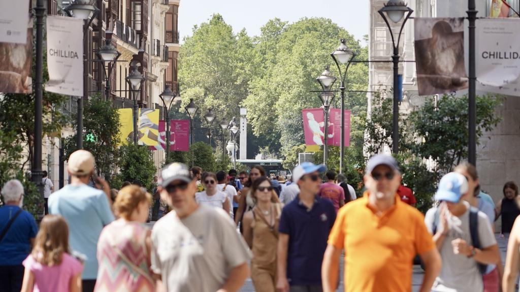 Vista de una céntrica calle de Valladolid