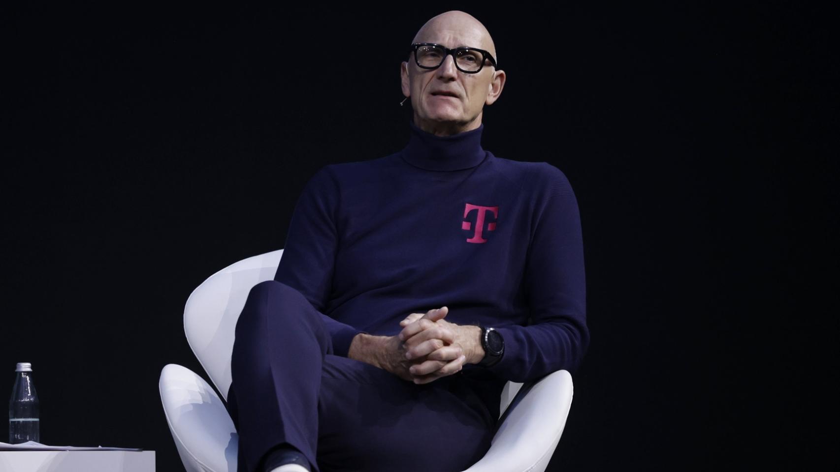 El CEO Deutsche Telecom, Tim Höttges, durante una sesión del MWC de Barcelona.