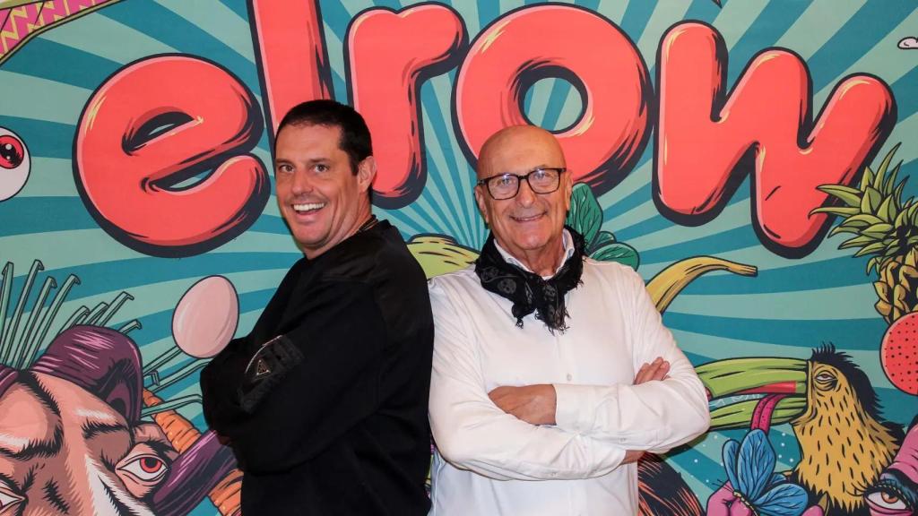El fundador y CEO del Elrow, Juan Arnau Jr y su artífice, Juan Arnau.