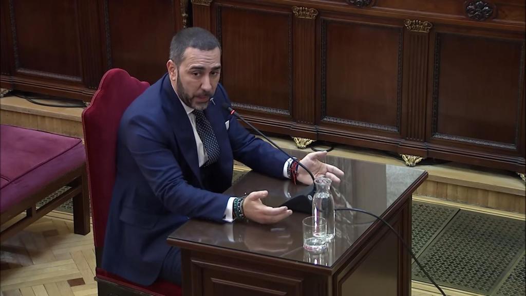 El empresario Víctor de Aldama durante su declaración en el Tribunal Supremo.