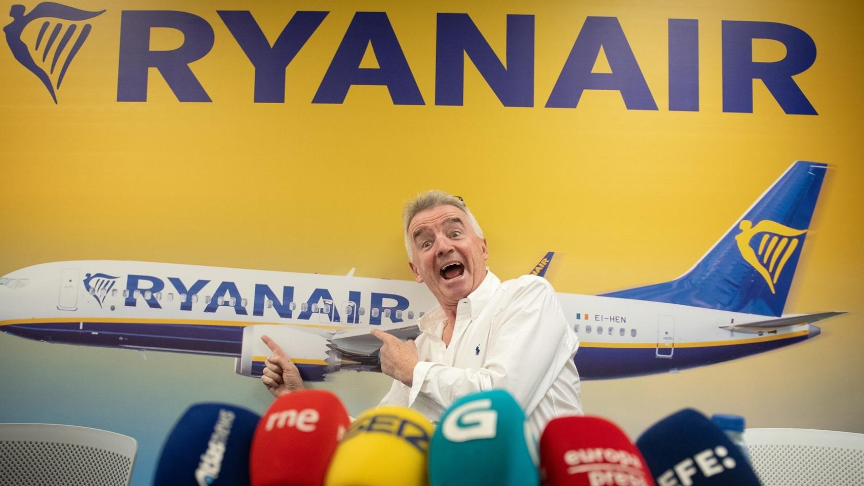 El consejero delegado de Ryanair, Michael O'Leary, ofrece una rueda de prensa en la sede de Ryanair, a 8 de octubre de 2025, en Madrid (España).