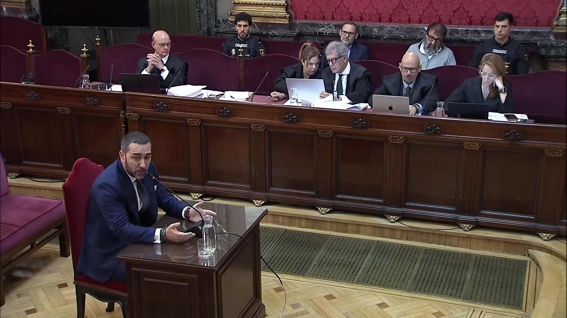 El empresario Víctor de Aldama, durante su declaración en el Tribunal Supremo.