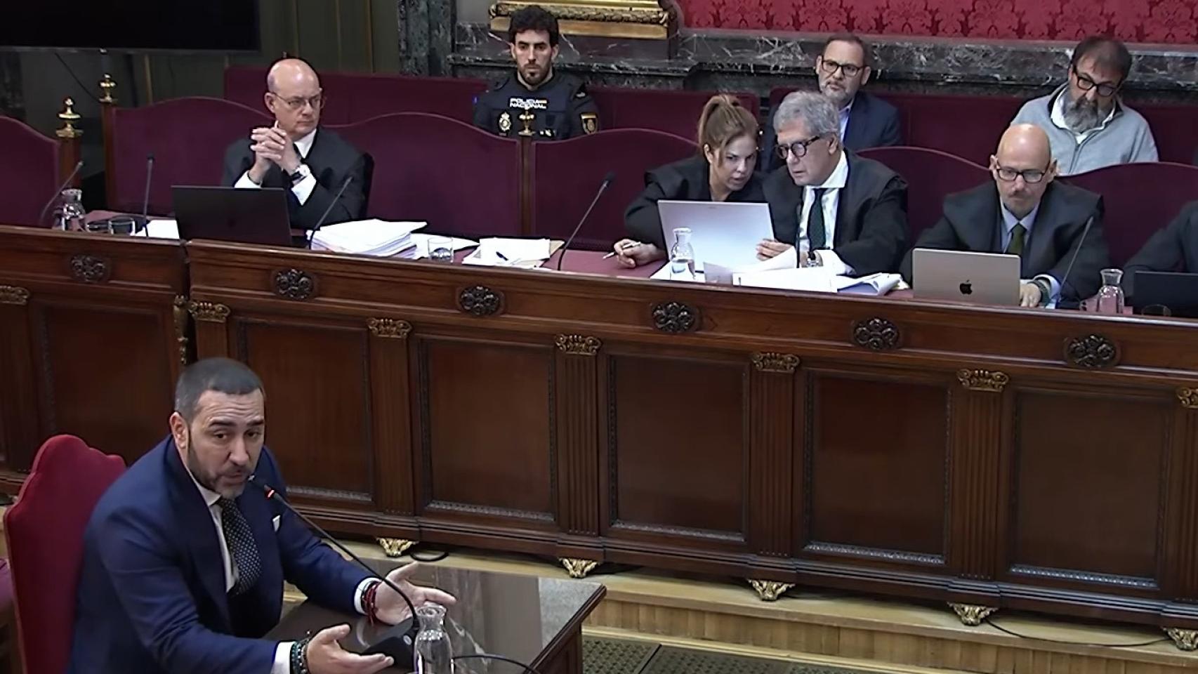 El empresario Víctor de Aldama durante su declaración en el Tribunal Supremo.