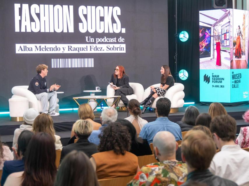 Grabación del pódcast en directo 'Fashion Sucks'.