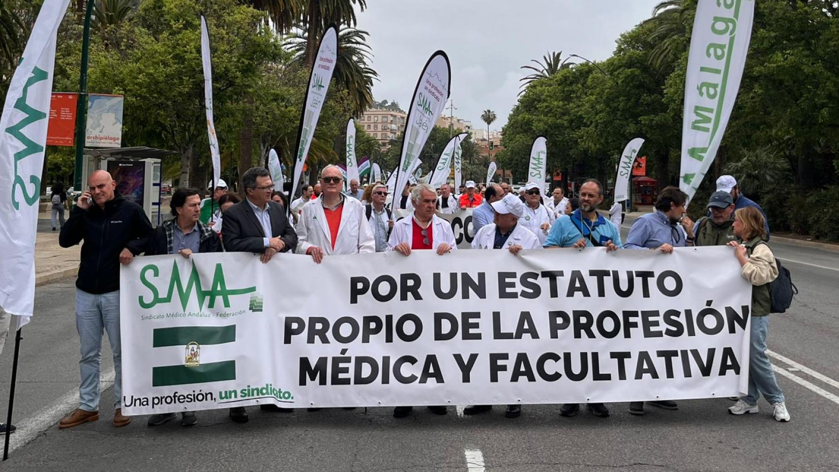 La huelga de médicos de este miércoles en Málaga.