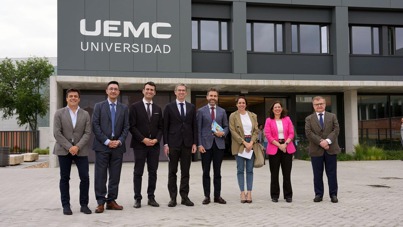 El rector de la UEMC, David García López, junto a los expertos en talento participantes en la jornada de este miércoles