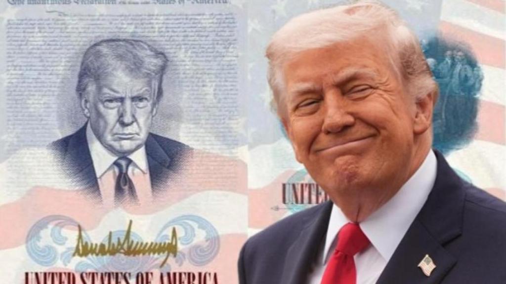 Donald Trump,  satisfecho con el nuevo pasaporte de EEUU.