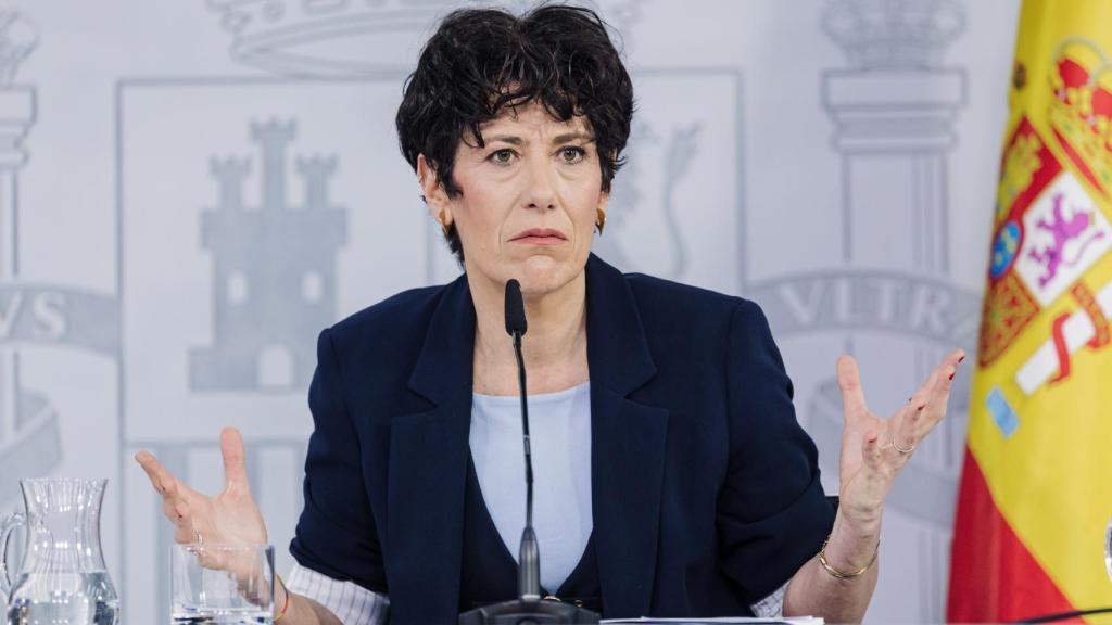 La ministra portavoz, Elma Saiz, durante la rueda de prensa posterior al Consejo de Ministros