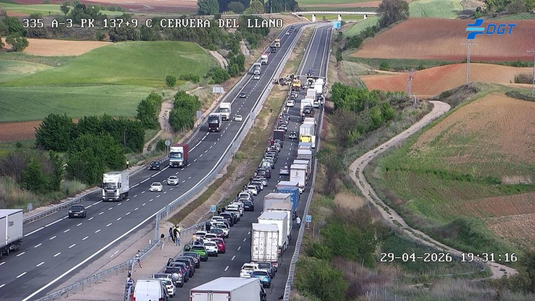 Imagen del lugar del accidente recogido por las cámaras de la DGT.