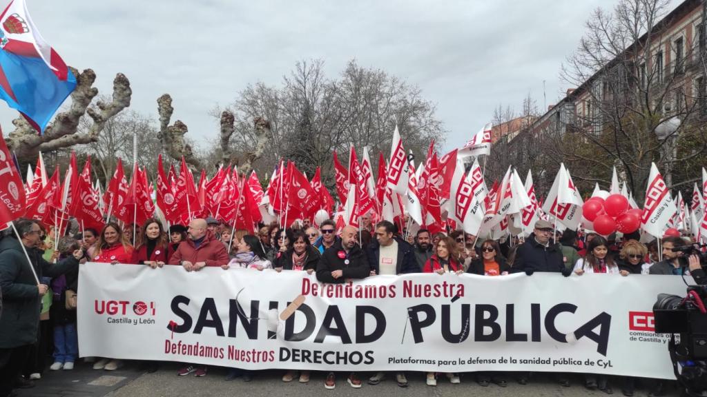 Imagen recurso de una manifestación del sindicato UGT Castilla y León por la Sanidad Pública.