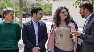Mónica Oltra y Papi Robles en un acto la pasada semana. Rober Solsona / EP