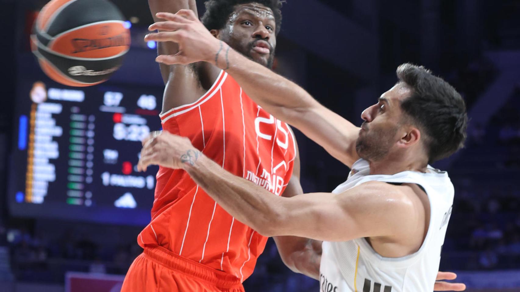 Campazzo, durante el partido contra el Hapoel.