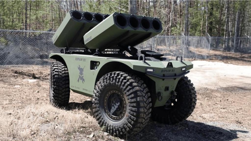 Vehículo terrestre no tripulado RIPSAW M1, diseñado para dotar al Cuerpo de Marines de EE. UU. de una plataforma robótica rápida y modular