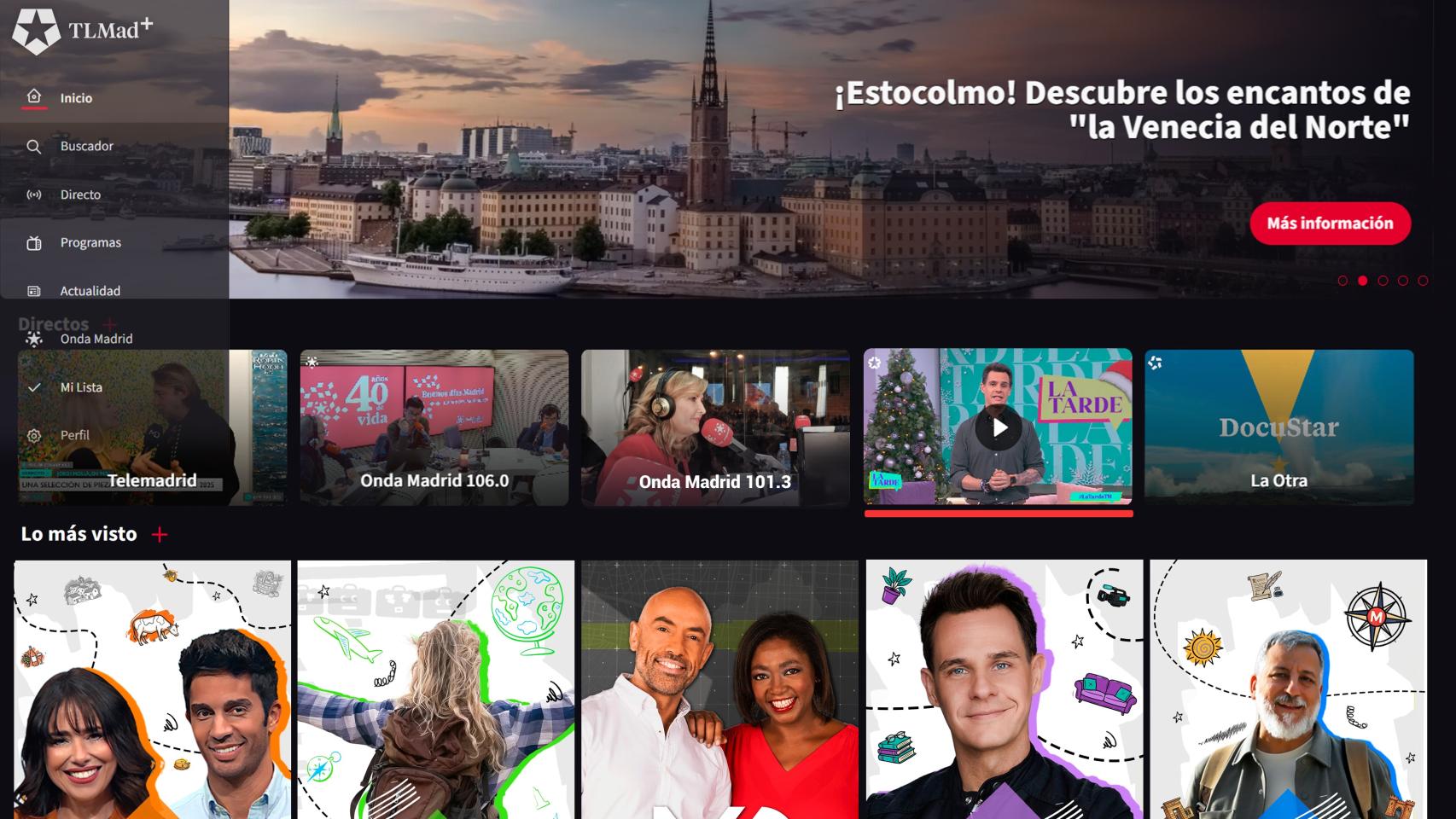 La nueva plataforma de Telemadrid.