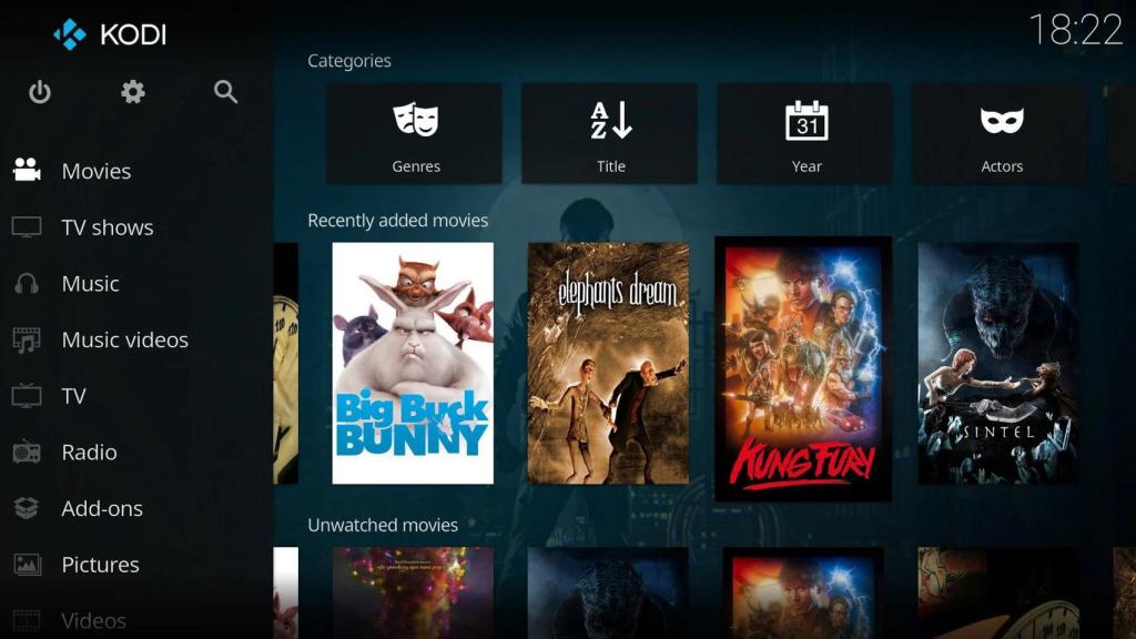 Interfaz de Kodi